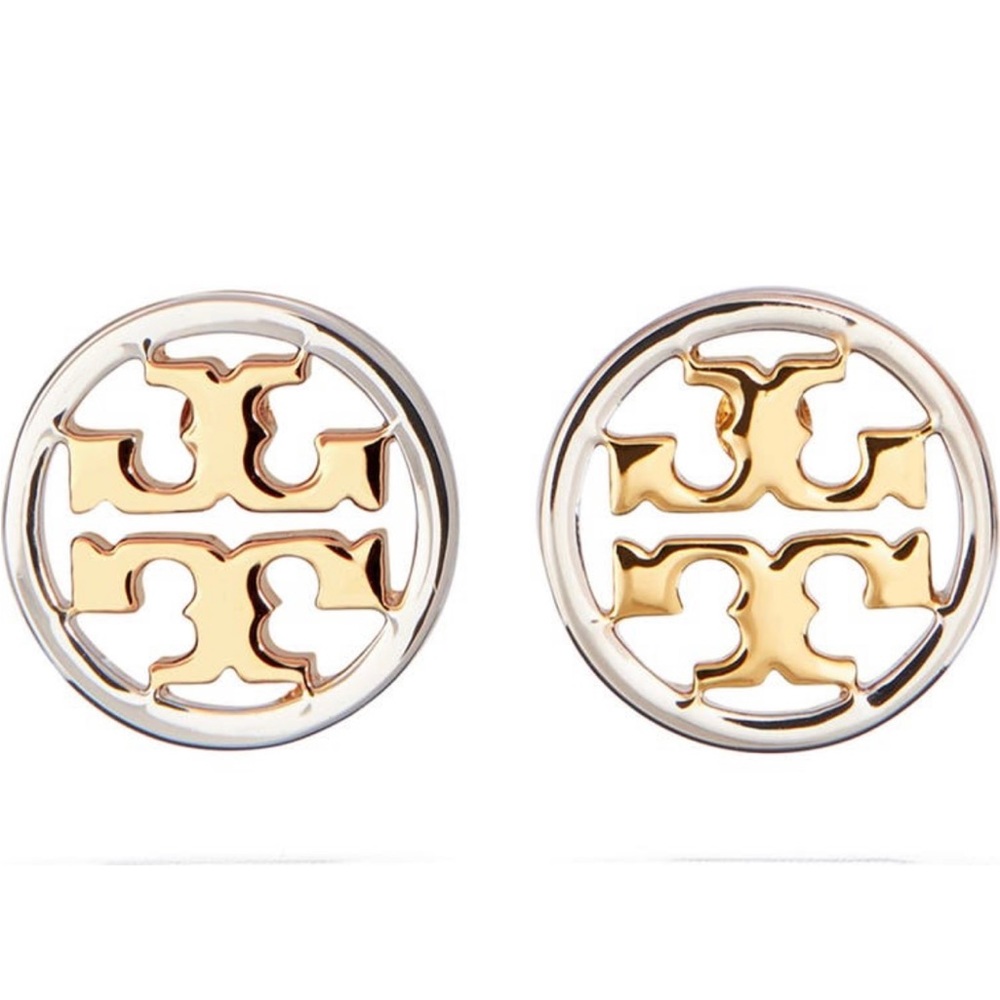 Tory Burch Logo Stud Earrings